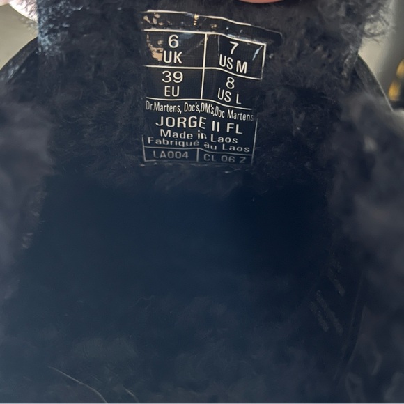 Dr. Martens Jorge II Faux Fur Mule, Black, UK6/EU39/US7M-8L (Unisex) - Picture 7 of 9